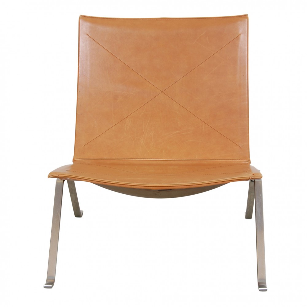 Poul Kjærholm PK22 lounge chair in elegance leather For Sale CPH